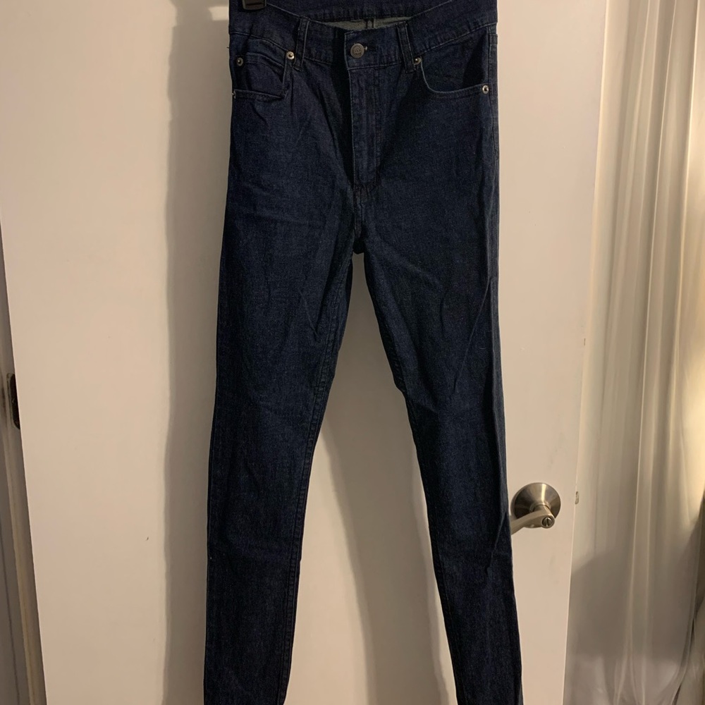 Dark blue, high waisted skinny jeans - Cheap Monday